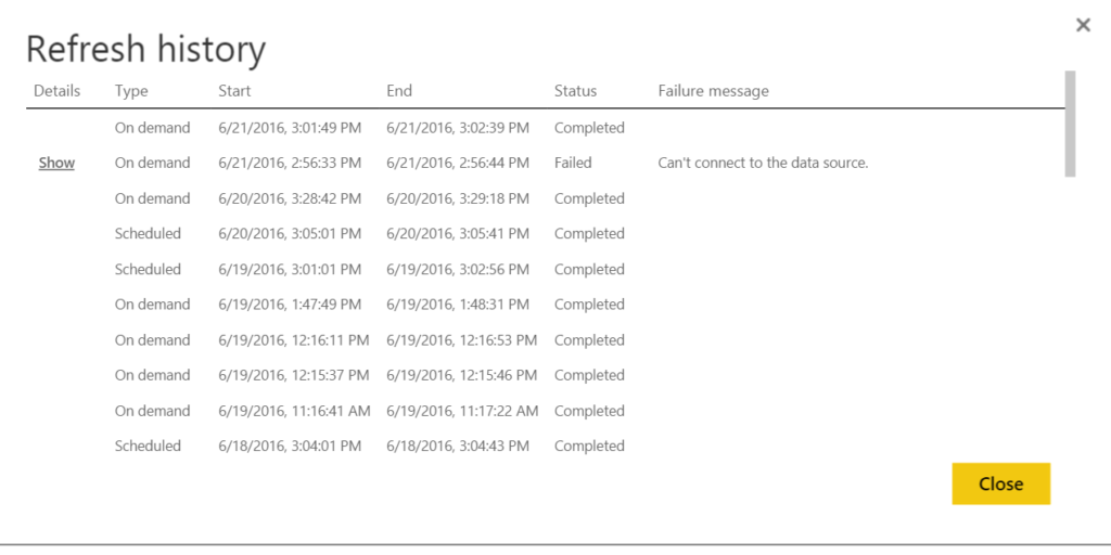 powerbi sharepoint dataset - update password-3